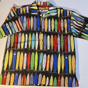 Aloha Joes Hawaiian Multicolor Surfboard Shirt
